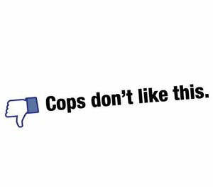 海外限定新品警察は好きでありませんフェイスブック風ステッカー