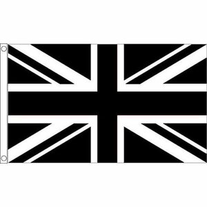 海外限定 国旗 イギリス 白黒ユニオンジャック 貴重特大フラッグ