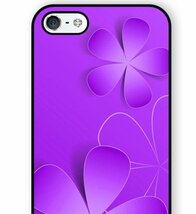 iPhone6 6SPlus花びら フラワー 紫 アートケース 保護フィルム付_画像3