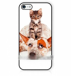 iPhone 7 Plus猫 ネコ 犬アートケース 保護フィルム付