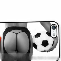 iPhone 5S 5C SE セクシーガール バスケットボール サッカー アートケース 保護フィルム付_画像3