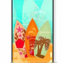 iPhone 5S 5C SE ビーチ 海 砂浜 浜辺 ハワイ サーフィン アートケース 保護フィルム付_画像3