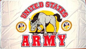 海外限定 アメリカ陸軍 マスコット ラバ US ARMY 特大フラッグ