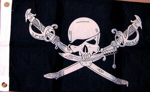 海外限定 海賊旗 スカル クロスサーベルアイパッチ フラッグ