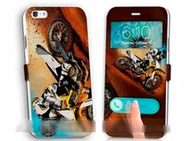 GalaxyS6S6Edgeモトクロスバイク手帳型ケースケーブルフィルム付_画像1