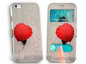 iPhone6 6SPlusハート型傘雪手帳型ケース充電ケーブルフィルム付