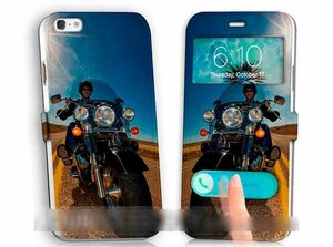 GalaxyS6S6Edgeバイクオートバイ手帳型ケースケーブルフィルム付