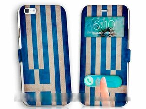 iPhone6 6Sギリシャ国旗 手帳型ケース 充電ケーブル フィルム付