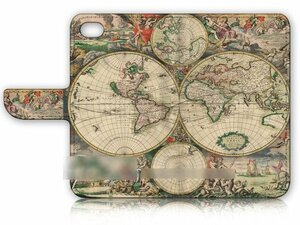 iPhone 7 Plus世界地図 スマホケース 充電ケーブル フィルム付