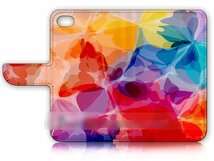 iPod touch 5 6虹 抽象画スマホケース充電ケーブルフィルム付_画像2