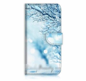 iPhone 5S 5C SE雪 木 スマホケース充電ケーブルフィルム付