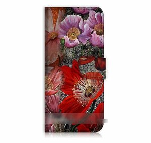 iPhone 5S 5C SEアート花柄スマホケース充電ケーブルフィルム付