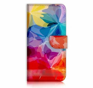 iPhone 6 6S Plus虹 抽象画スマホケース充電ケーブルフィルム付