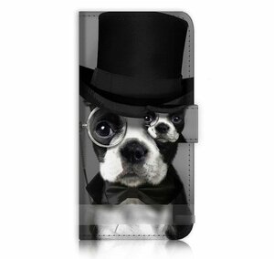 iPhone 6 6S Plus紳士 犬スマホケース充電ケーブルフィルム付