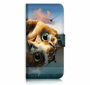 iPhone 8 Plus アイフォン 8 プラス アイフォーン 8 + フクロウ梟スマホケース充電ケーブルフィルム付