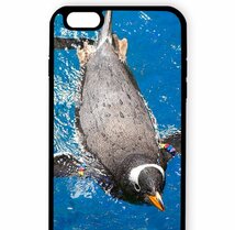 iPhone6 6S泳ぐ ペンギン アートケース 保護フィルム付_画像2