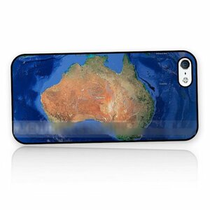 iPhone 7オーストラリア 地図 アートケース 保護フィルム付