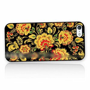 iPhone 6 6S レトロ 花柄 フラワー フローラル アートケース 保護フィルム付