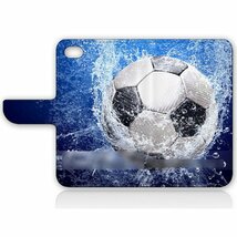 iPhone 6 6S Plus サッカーボール スマホケース 充電ケーブル フィルム付_画像2