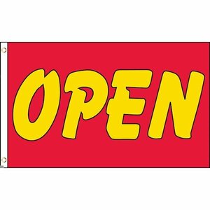 海外限定 国旗 オープン OPEN 開店 のぼり旗 ナイロン製 丈夫 特大フラッグ