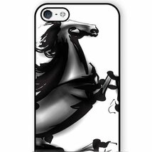 iPhone 8 iPhone 8 Plus iPhone X アイフォン アイフォーン エイト プラス テン馬 ウマ 抽象画 アートケース保護フィルム付_画像2