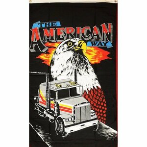 海外限定 国旗 アメリカ 鷲 ワシ イーグル トラック 特大フラッグ