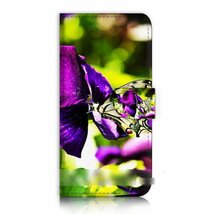 iPhone 8 Plus アイフォン 8 プラス アイフォーン 8 + 花柄 フラワー 蝶 チョウ スマホケース 充電ケーブル フィルム付_画像1