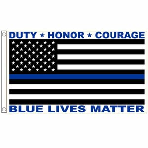 海外限定 国旗 ブルー・ライヴズ・マター 警官 USA 星条旗 アメリカ 特大フラッグ