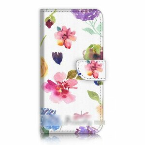 iPhone 13 mini ミニ 花柄 フラワー 淡い 抽象画 スマホケース 手帳型ケース スマートフォン カバー