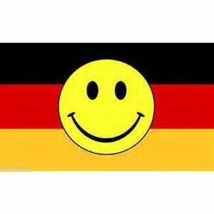 海外限定 国旗 ドイツ連邦共和国 スマイリーフェイス ニコちゃん スマイルマーク 特大フラッグ