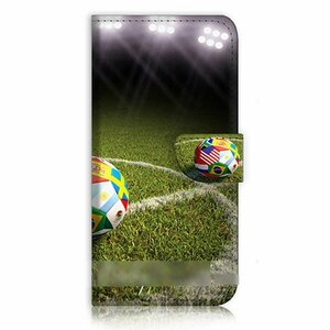 iPhone 6 6S Plus サッカーボール 万国旗 スマホケース 充電ケーブル フィルム付