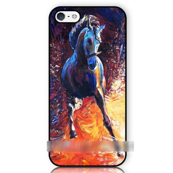 iPhone 5 5S 5C SE Horse Painting Oil Painting Art Case with Protective Film, accessories, iPhone case, For iPhone 5