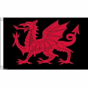 海外限定 国旗 ウェールズ 赤い竜 龍 ウェルシュ・ドラゴン 特大フラッグ