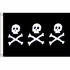 海外限定 国旗 海賊旗 パイレーツ スカル 骸骨 クロスボーン キュート 特大フラッグ