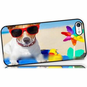 iPhone 12 mini ミニ 犬 ドッグ サングラス ひよこ ビーチ スマホケース アートケース スマートフォン カバー
