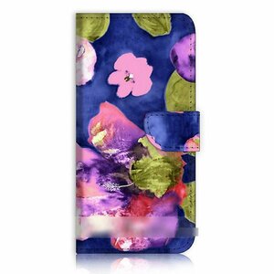 iPhone 6 6S Plus 花柄 フラワー 抽象画 スマホケース 充電ケーブル フィルム付