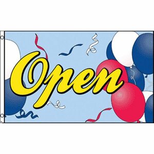海外限定 国旗 オープン OPEN 開店 のぼり旗 特大フラッグ