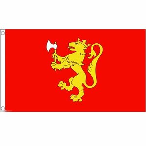 海外限定 国旗 ノルウェー王国 国章 金色 ライオン 特大フラッグ