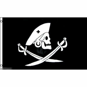 海外限定 国旗 海賊旗 パイレーツ スカル 骸骨 エドワード・イングランド サーベル 特大フラッグ