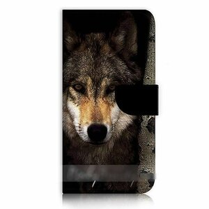 Galaxy S20+ SC-52A SCG02 狼 オオカミ スマホケース 手帳型ケース スマートフォン カバー