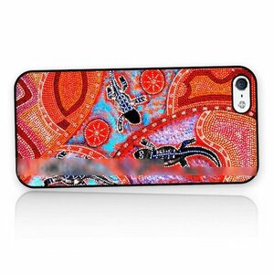 Galaxy A30 SCV43 アボリジニアートトカゲ スマホケース アートケース スマートフォン カバー