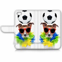 iPhone 6 6S Plus サッカーボール 犬 サングラス スマホケース 充電ケーブル フィルム付_画像2