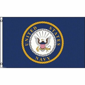 海外限定 国旗 米国海軍 アメリカ ネイビー US Navy エンブレム 特大フラッグ