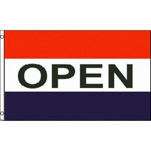 海外限定 国旗 オープン OPEN 開店 のぼり旗 ナイロン製 丈夫 特大フラッグ