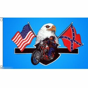 海外限定 国旗 アメリカ 米国 USA 星条旗 イーグル 鷲 バイク オートバイ 特大フラッグ