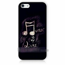 iPhone6 6SPlus音楽は私の人生である アートケース フィルム付_画像1