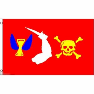 海外限定 国旗 海賊旗 パイレーツ スカル 骸骨 クリストファー・ムーディー 特大フラッグ
