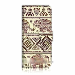iPhone SE 第3世代 8 7 象ゾウ民族調 スマホケース 手帳型ケース スマートフォン カバー