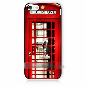 iPhone 5S 5C SE イギリス 電話 テレフォン ボックス アートケース 保護フィルム付