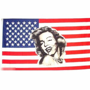 海外限定 国旗 マリリン・モンロー アメリカ 星条旗 米国 特大フラッグ